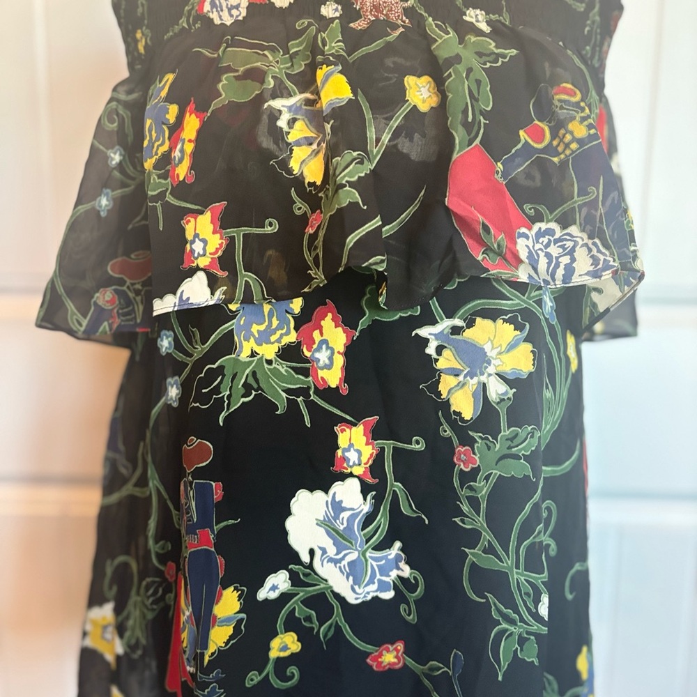 Tibi Black Ruffled Blouse with Relaxed Fit - Picture 3 of 4